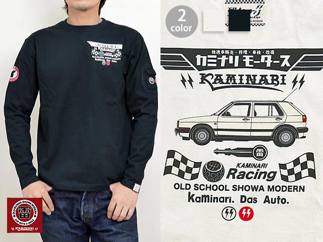 カミナリモータース独乙車専門店長袖Tシャツ カミナリ 雷 KMLT