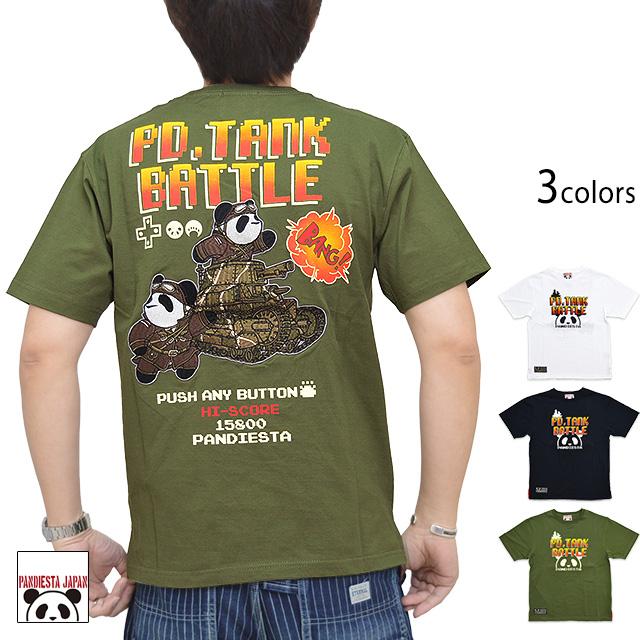 [パンディエスタ] PD. TANK 熊猫 半袖Tシャツ [刺繍] L91081
