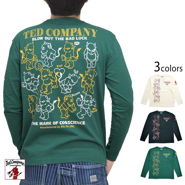 イラストテッドマンロングTシャツ TEDMAN テッドマン TDLS-345