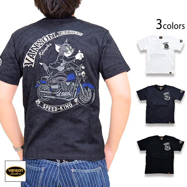 vanson×TOM＆JERRYコラボ 天竺半袖Tシャツ vanson TJV-2215 