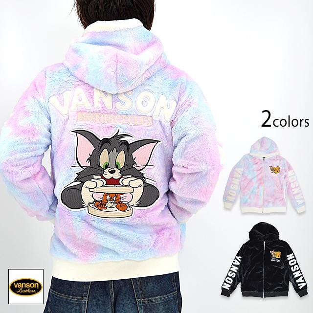 vanson×TOM＆JERRYコラボ ファージップジャケット vanson TJV