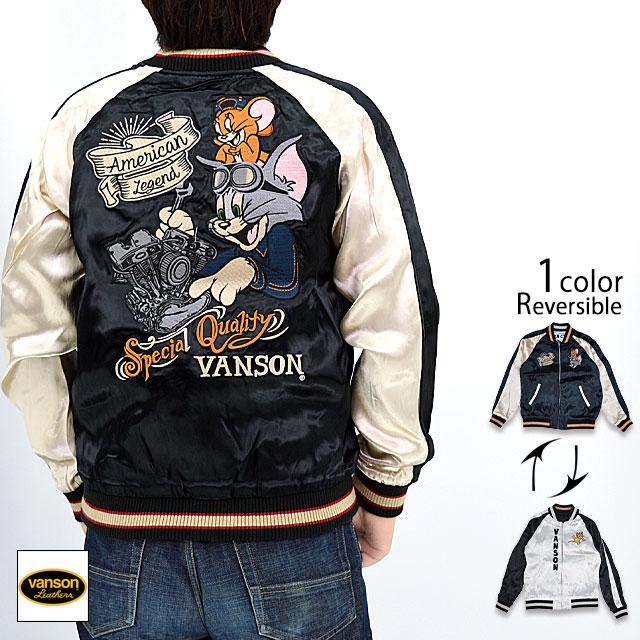 vanson×TOM＆JERRYコラボ リバーシブルスカジャン vanson TJV-2241