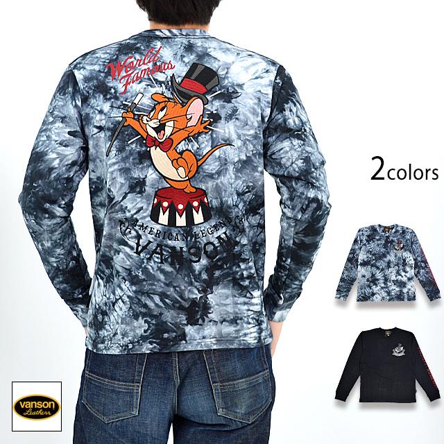 vanson×TOM＆JERRYコラボ 天竺ロングTシャツ vanson TJV-2301 バンソン