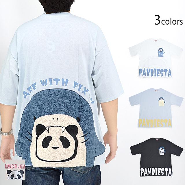 シャークパンダ半袖Tシャツ◆PANDIESTA JAPAN