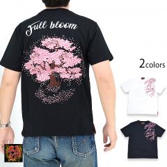 \u003c\u003c 新品未使用品 \u003e\u003e 和柄 錦 桜 刺繍 半袖Tシャツ L サイズ