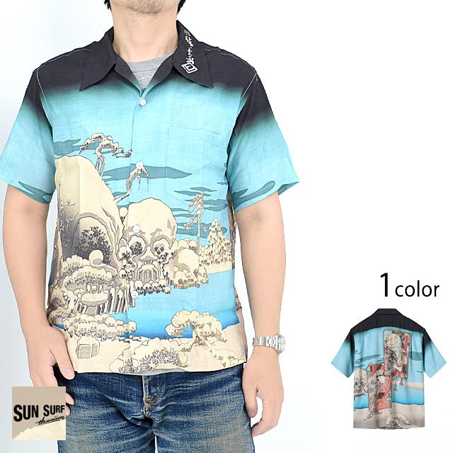 SUN SURF × 歌川広重 SPECIAL EDITION 「HIROSHIGE BLUE」アロハシャツ◆SUN SURF