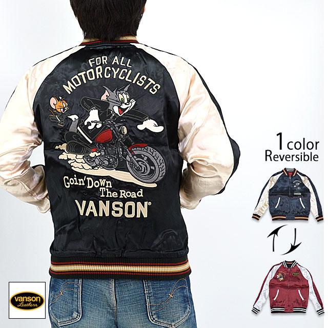 vanson×TOM＆JERRYコラボ リバーシブルスカジャン vanson TJV 