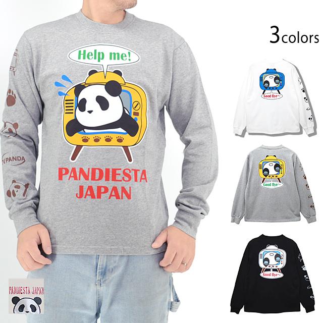 パンダ in The TV長袖Tシャツ◆PANDIESTA JAPAN