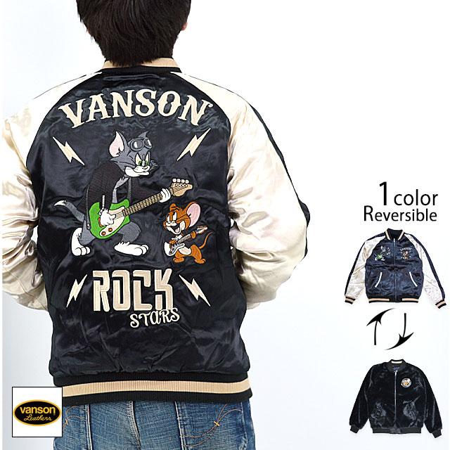 vanson×TOM＆JERRY サテン×ファー リバーシブルスカジャン vanson｜VANSON｜サクラスタイル｜和柄アイテム